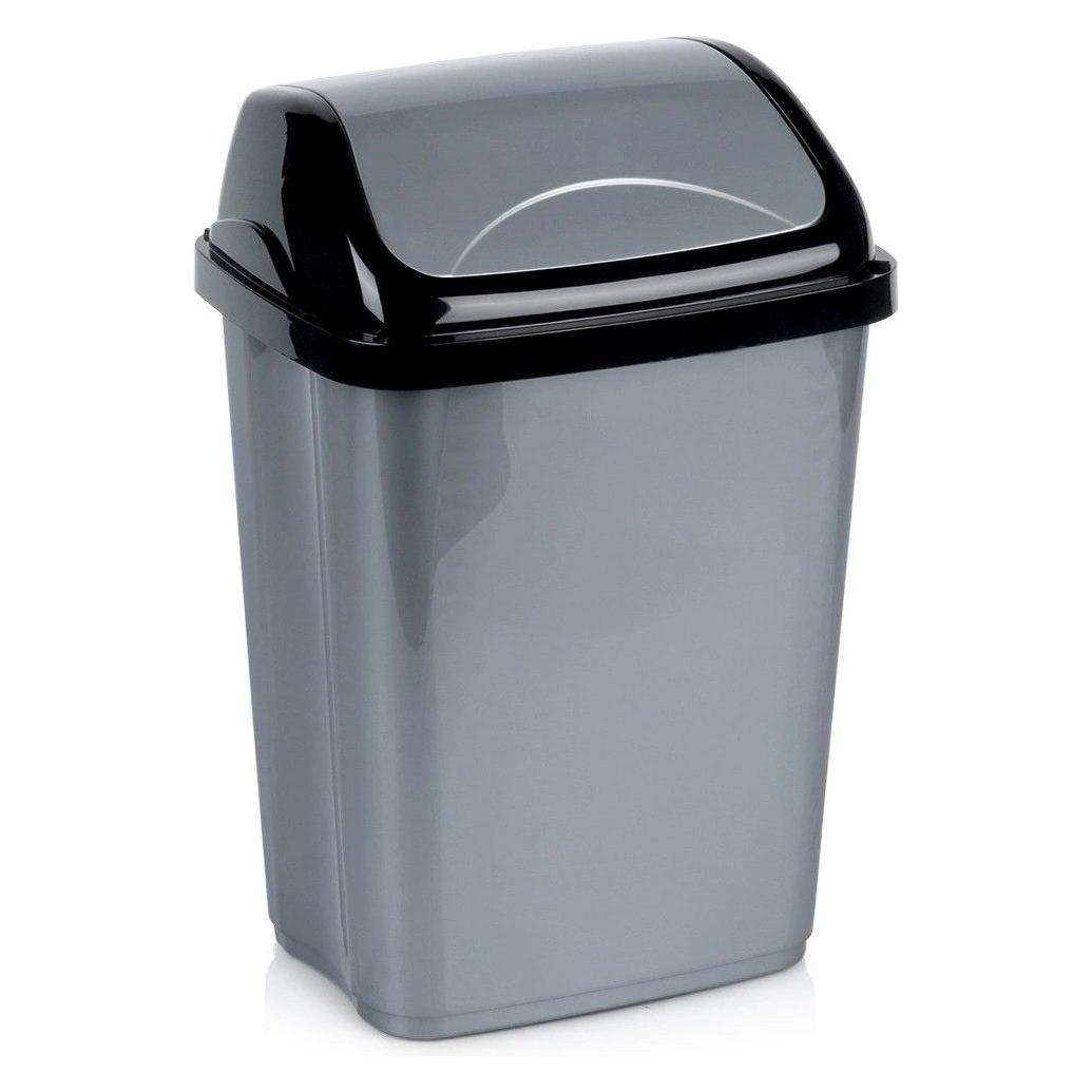 Natec Grauer Plastikmülleimer 10 l ORION - robust und geräumig (10 l) (64821776)