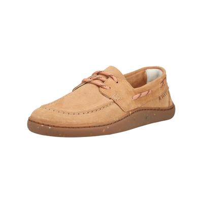 Schnürschuh HISPANITAS "Hispanitas Barfußschuhe Halbschuhe Leder", Damen, Gr. 36, Textil, beige (camel), Leder, Schuhe Schnürschuh