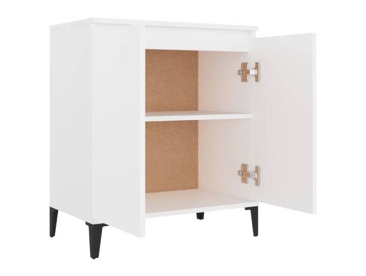 Buffet Blanc - MOTHINESSTO - LY6354 - 60x35x70 cm - Aggloméré - Métal
