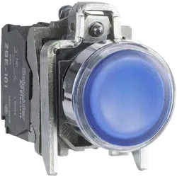 Schneider Electric Ill Pushbutton 22mm Round Blue 1NO/1NC, Schalter + Taster, Blau