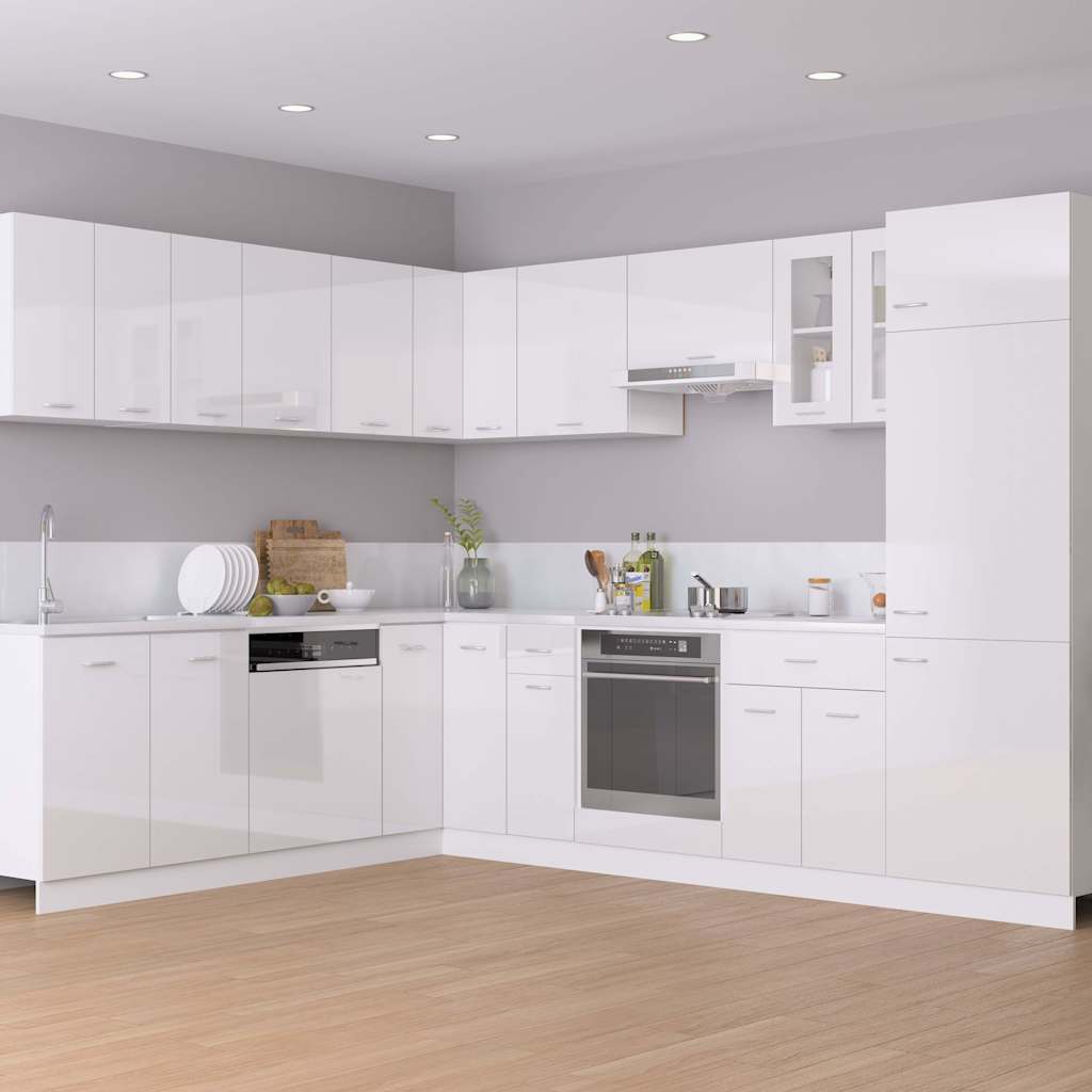 vidaXL Armoire suspendue "Lyon" Blanc brillant 50 x 31 x 60 cm Bois d'ingénierie