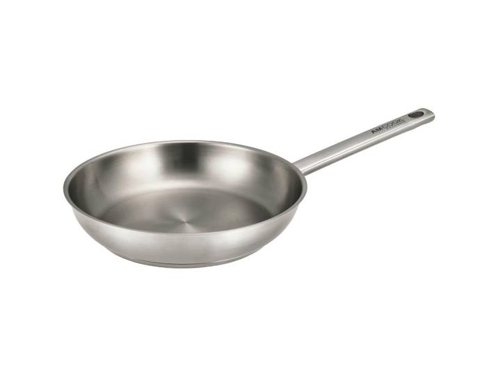 Am Cook Pfanne Pfanne, Edelstahlfarben, Metall, rund, hitzebeständige Griffe, antihaftbeschichtet, Kochgeschirr, Pfannen, Bratpfannen