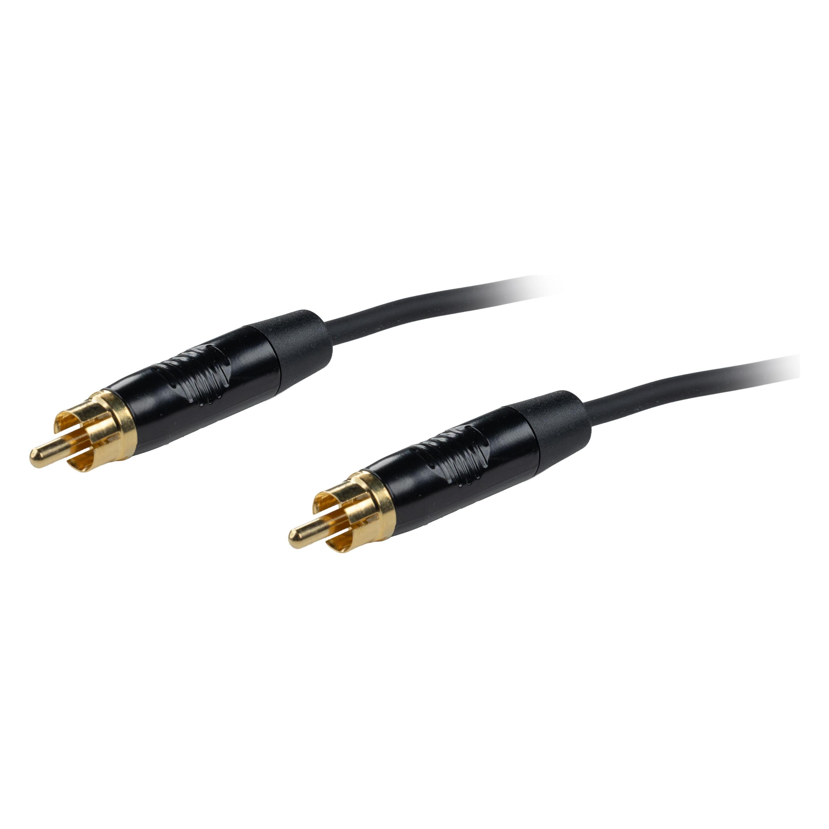 Fuj Tek RCA Male to RCA Male Audio Cable, 2 m, black (2 m, Cinch Kabel) (65860111)