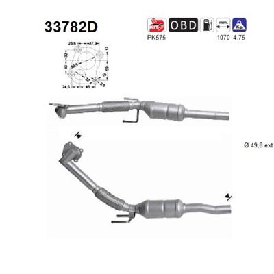 AS Katalysator 33782D für Skoda