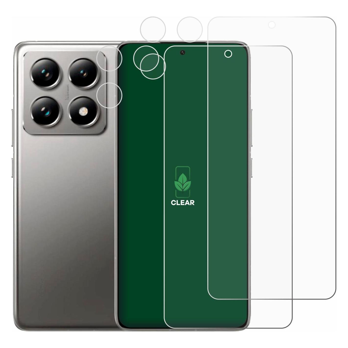 ScreenLeaf Schutzfolie für Xiaomi 14T Pro (Display+Kamera) Displayschutz Display Schutz Folie Klar Transparent (Xiaomi 14T Pro) (6156423)