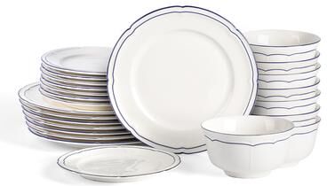 Emeril Lagasse Victory Modern Porcelain Dinnerware Set, Dishwasher & Microwave Safe