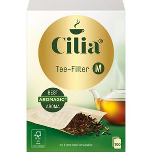 Cilia Teefilter Größe M, 100 Stück, aus Papier, für Tassen und Kannen ab 0,4 bis 1 Liter