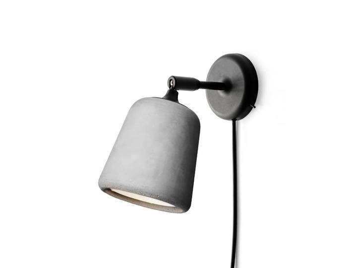 New Works Material Wandleuchte Light grey concrete