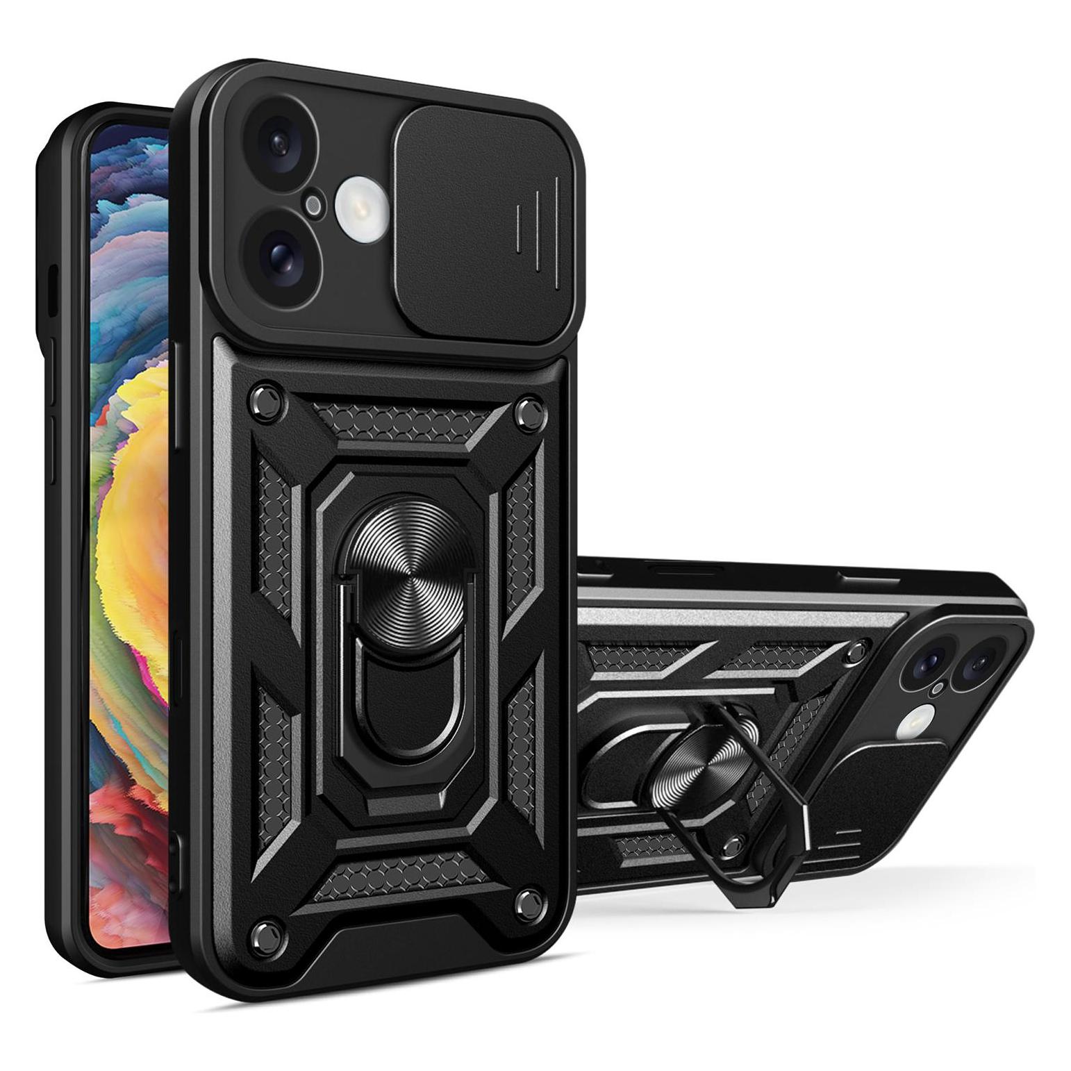 OEM Defender Slide Hülle für iPhone 16 6,1" schwarz (Apple iPhone 16) (46009950)