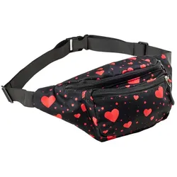 Bauchtasche "Herz", schwarz