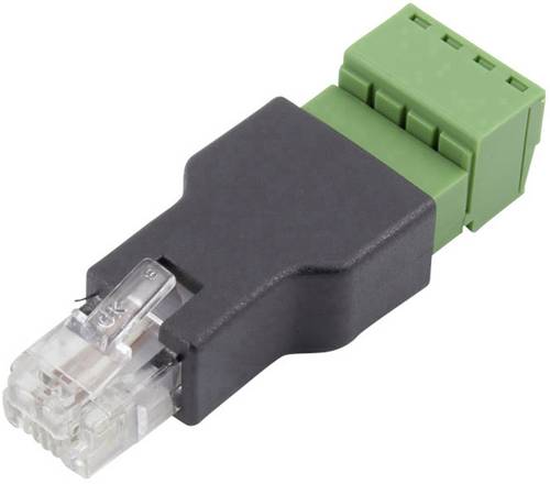 TRU COMPONENTS FL-29 RJ 11 Terminal Adapter FL-29 Stecker, gerade Polzahl Sensoren 6P4C 1St.