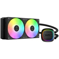 Gamdias Liquid Khler Aura GL240 V2 Wak retail, CPU Wasserkühler, Schwarz