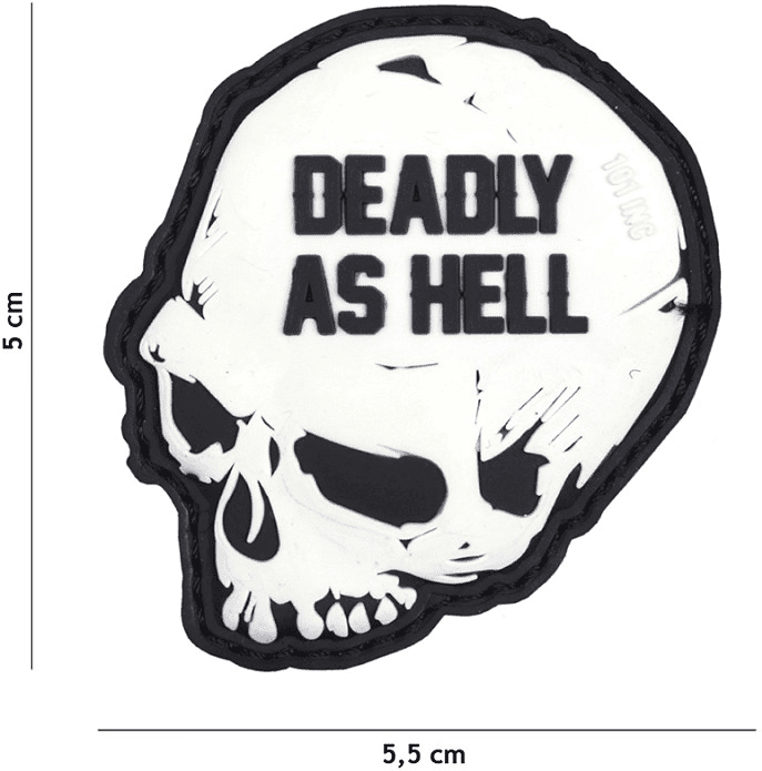 101 INC PVC Patch - Deadly As Hell (Färg: Vit)