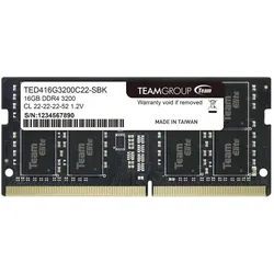 Team Group Elite (1 x 16GB, 3200 MHz, DDR4-RAM, SO-DIMM), RAM, Schwarz