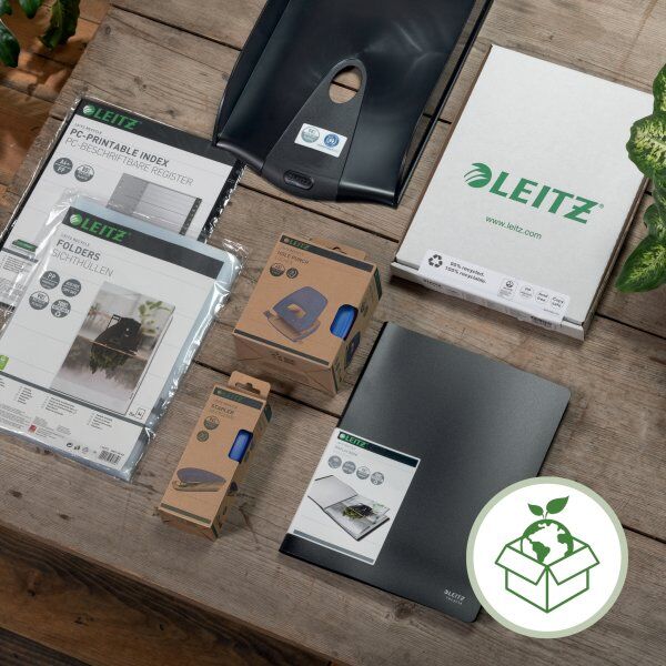 Leitz Recycle Hæftemaskine   30 Ark   Rød