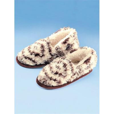 Hausschuh, Damen, Gr. 38/39, beige (ecru), Textil, Schuhe Hausschuh