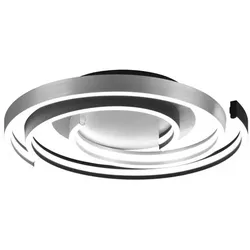 Trio LED-Deckenleuchte Caya Alu, Eisen, Stahl & Metall Grau Alu gebürstet