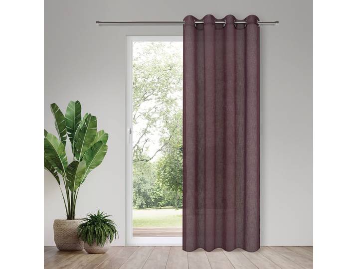 Gardine Eleonora , lila (rot), B:140cm H:245cm, Polyester, HOME LIVING BY GERSTER, Gardinen, Gardine, SB-Ösenschal Eleonora