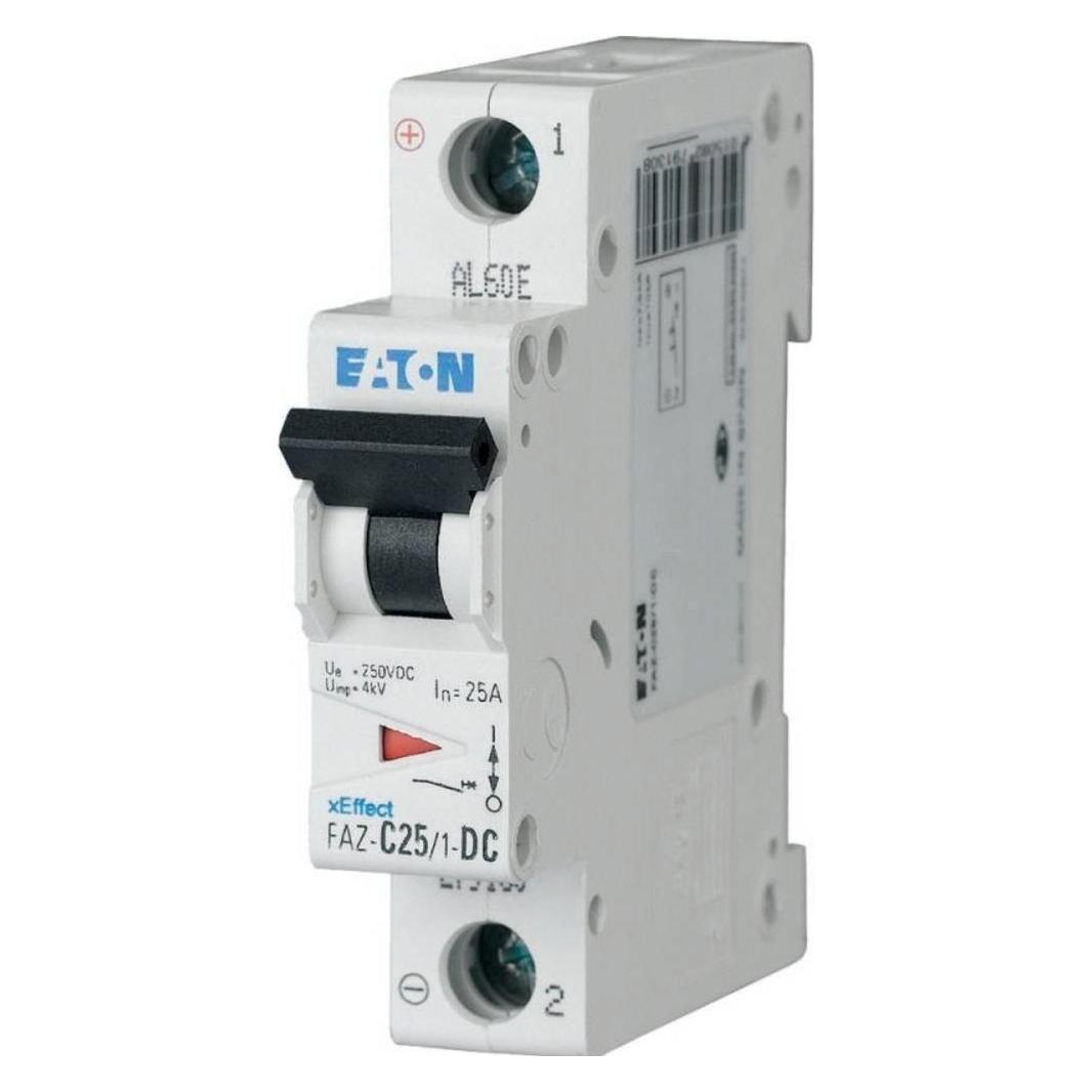 Eaton MCB, 2A, C-type, 1Pole, 10kA (DC) (FAZ-C2/1-DC)