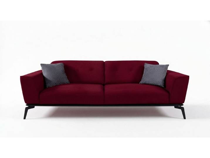 Xlmoebel 3-Sitzer Burgunder Sofa aus Textil – Moderner roter Dreisitzer Couch, 3-Sitzer 1 Teile, Made in Europa