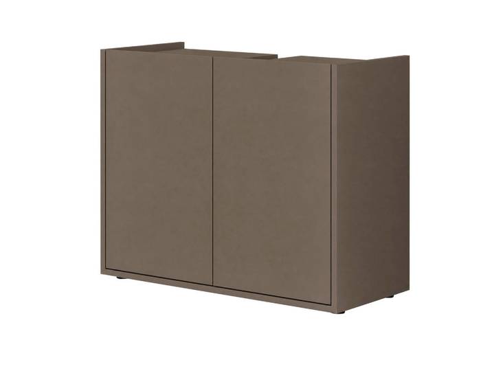 Mid.you Waschbeckenunterschrank Tito, Cappuccino, Kunststoff, 1 Fächer, 80x62x35 cm, stehend, Badezimmer, Badmöbel, Waschbeckenunterschränke