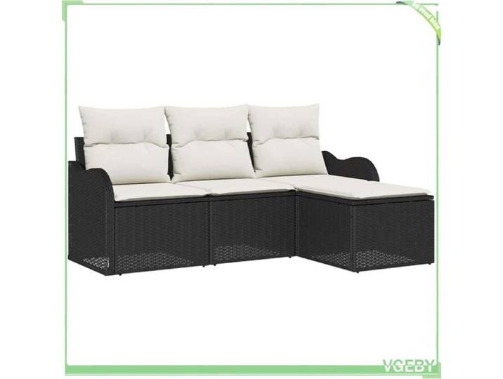 Ensemble canapé de jardin modulable - FAFEICY - 3354316 - Noir - Polyrotin (rangement) - Anti-UV