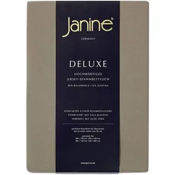Janine Spannbetttuch Elastic-Jersey 5010 taupe 200x200 cm