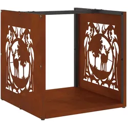 vidaXL Brennholzregal 40x40x40cm Wetterfester Stahl