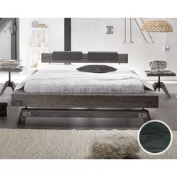 Hasena Factory-Line Massivholzbett Bloc Stabil/Inca 140x200 cm / grau