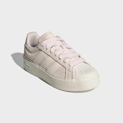 Plateausneaker ADIDAS SPORTSWEAR "STREETTALK BOLD", Damen, Gr. 42, putty mauve, sanftes weiß, putty mauve, Synthetik, Schuhe Plateausneaker, inspiriert vom Design des adidas Superstar, mit Leo Print