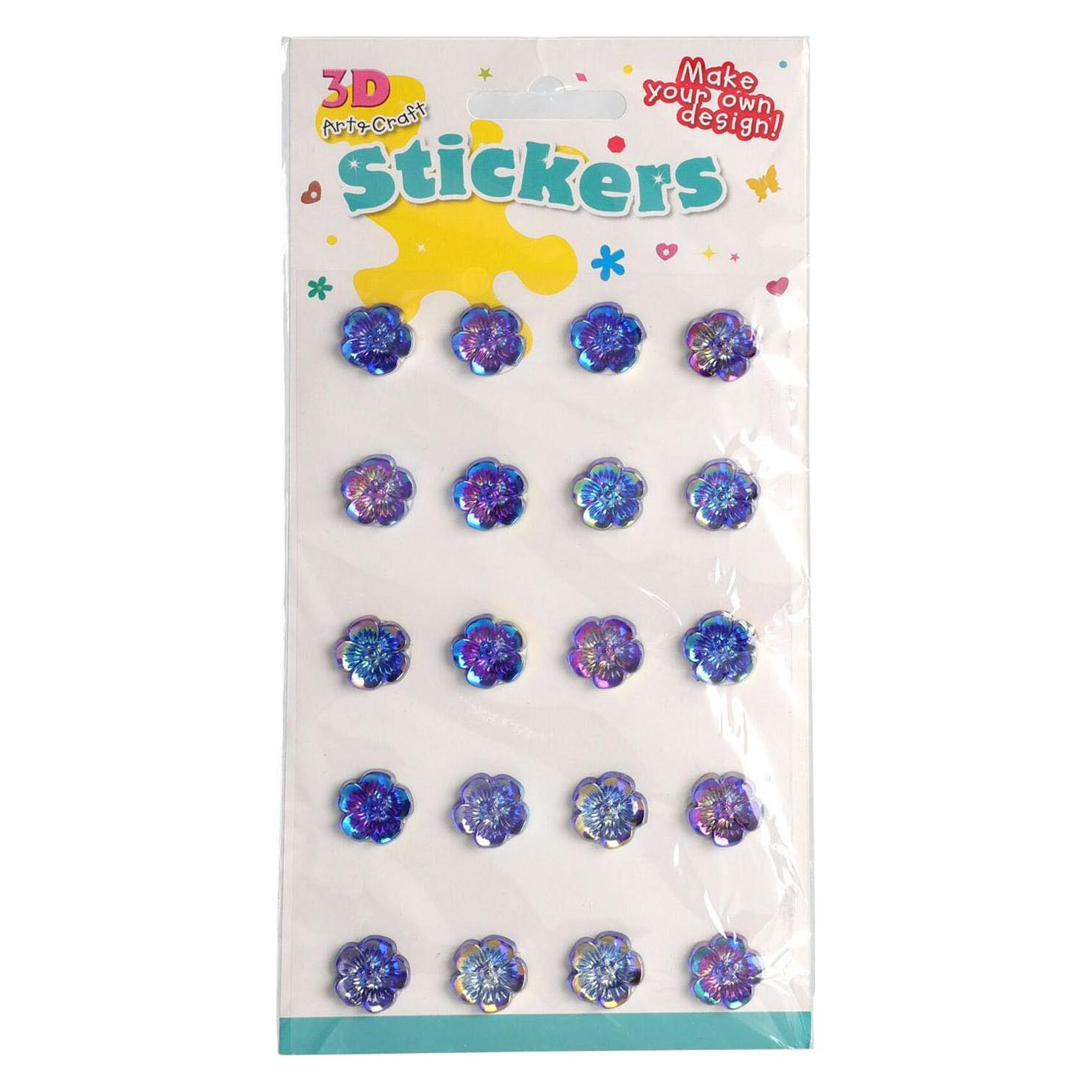 Aufkleber Blumen, 20 Stk. (20 Sticker) (47465807)