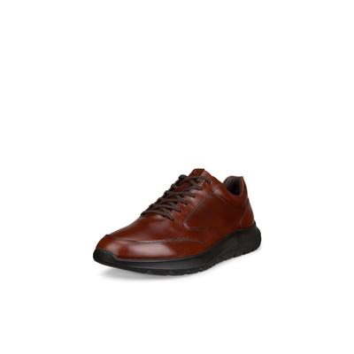 Sneaker ECCO "ECCO CITY STRIDE", Herren, Gr. 46, Textil, braun, Leder, Schuhe Sneaker, Halbschuh, Schnürschuh, Business-Sneaker in cleaner Optik
