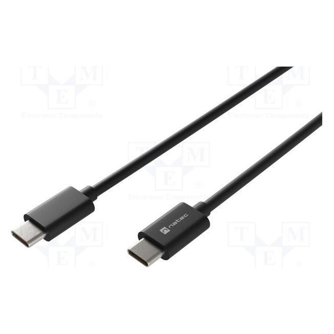 Genesis Kabel USB USB-C - USB-C Czarny (NKA-2146) (1 m, USB 2.0, 100 W) (NKA-2146)