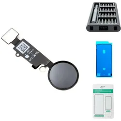 Kaputt.de iPhone 8 Home Button schwarz - Premium-Set (Apple iPhone 8), Mobilgerät Ersatzteile, Schwarz