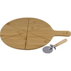 Alpina - Servírovací Set für pizzu, Schneidebrett 34 cm + nůž