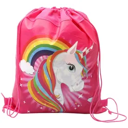 Einhorn Regenbogen Rosa Gymnastik Schuhbeutel 35x27 cm