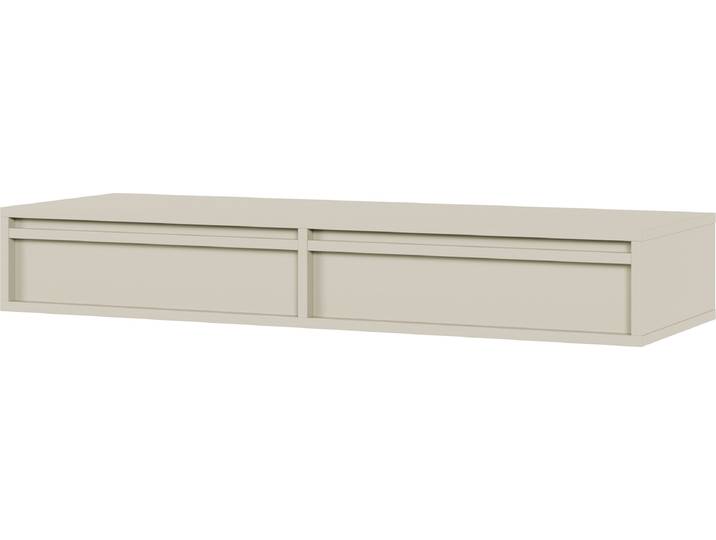Selsey Evo - Coiffeuse suspendue avec 2 tiroirs\, gris-beige\, 110 cm