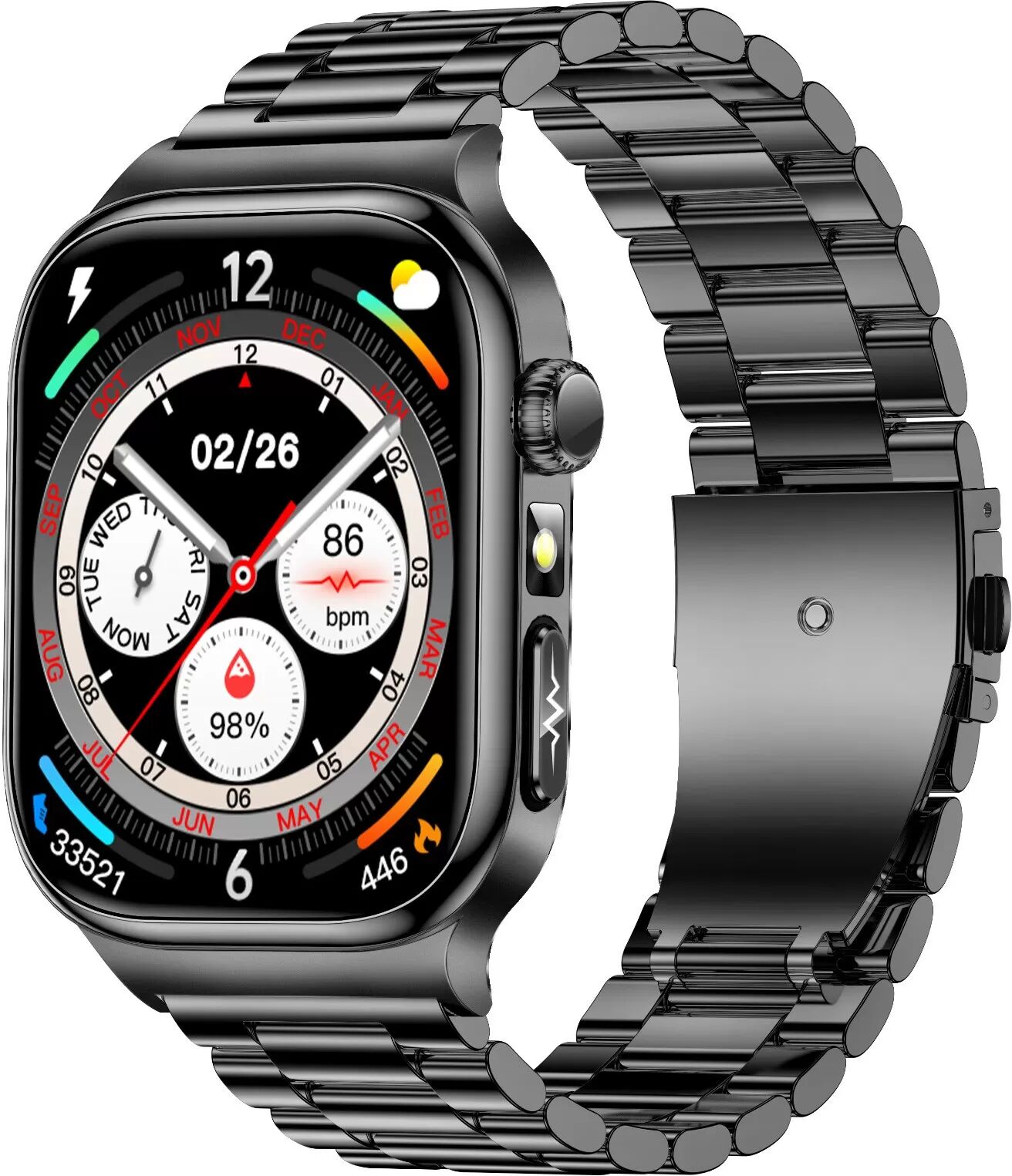 INF 2,04-Zoll-AMOLED-Smartwatch mit hoher Auflösung und Gesundheitsüberwachung