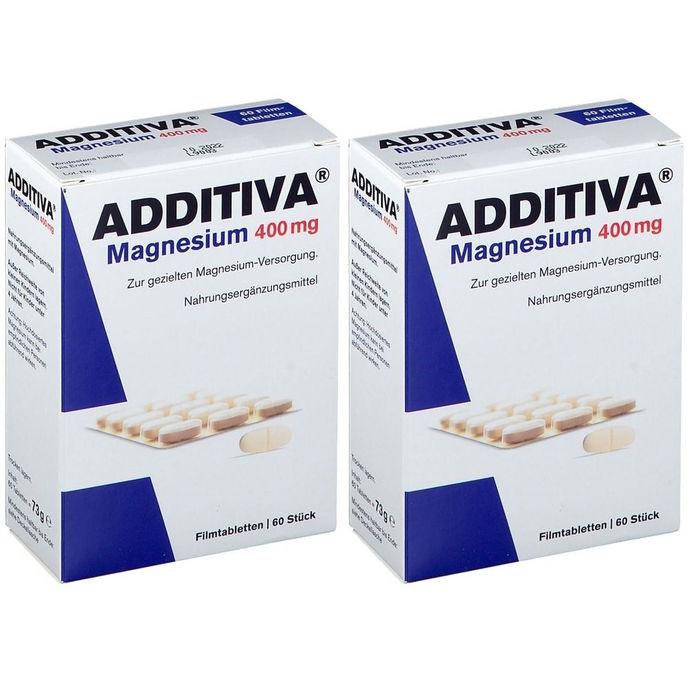Additiva Magnesium 400 mg Filmtabletten 2x 2x60 St