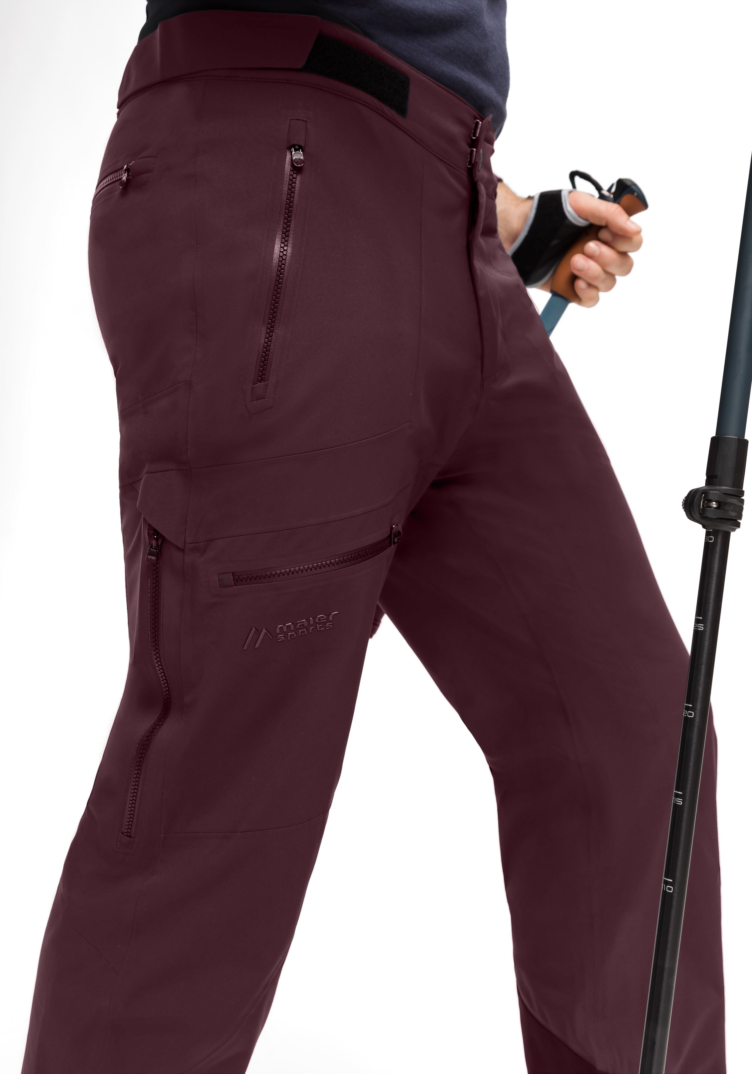 Funktionshose MAIER SPORTS "Liland P3 Pants M", Herren, Gr. 52, Normalgrössen, lila (purpurviolett), 100% Polyester, Hosen Funktionshose, Vielseitige 3-Lagen-Hose für anspruchsvollen Outdoor-Einsatz purpurviolett 52, Normalgrössen