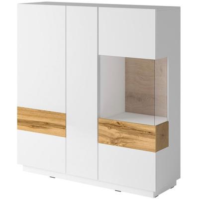 Sideboard OTTO HOME "SILKE", weiß (weiß hochglanz, votaneichefarben), B:130cm H:139cm T:40cm, Sideboards, Sideboard, Breite 130 cm