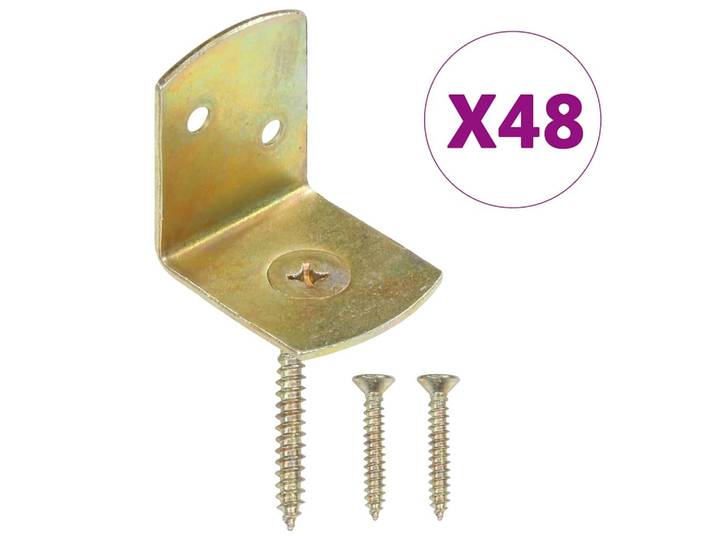 vidaXL Flechtzaunhalter 48 Stk. L-Form Verzinktes Metall