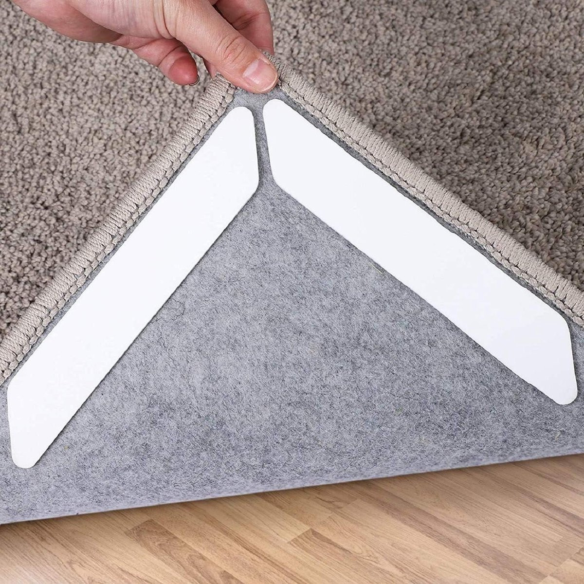 Tapijt Grippers Anti-slip strips Parel Wit - 16 stuks