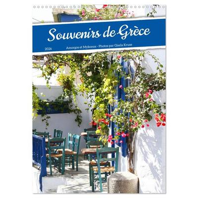 Souvenirs de Grèce (Calendrier mural 2026 DIN A3 horizontal), CALVENDO calendrier mensuel
