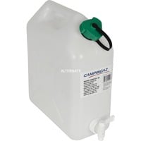 Wasserkanister 10 L, Wasserbehälter weiß/transparent, mit Ablasshahn