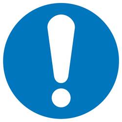 SAFETYMARKING Gebotsschild Ausrufezeichen, Hygiene und Abstand Folie selbstklebend (Ø) 200 mm ISO 7010 1 St. 21.0634