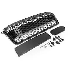 Frontgrill Sport schwarz mit Emblem und Kennzeichenhalter passend für Audi A5 F5