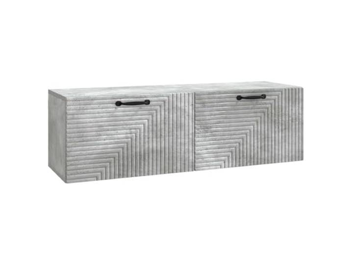 LMTYOENFG Wandmontierter TV-Schrank Betongrau 98x31x30 cm Lowboard Schwebendes Hängeboard für Schlafzimmer und Wohnraum. Bietet Platz für Receiver, Konsole und Zubehör.
