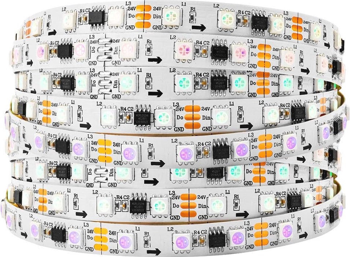 10M Adresseerbare RGB LED Strip met 600 LEDs voor Verlichting en Decoratie