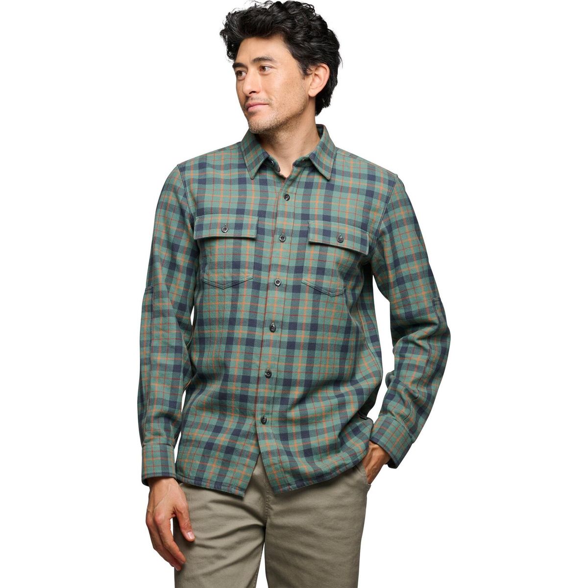 Black Diamond M Project Twill LS Shirt laurel green-charcoal (9645) XSM AP7530919645XSM1